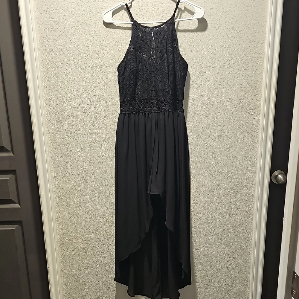I.N. San Francisco Black High Low Lace Dress - Picture 3 of 4